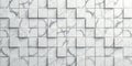 An abstract textured wall of offset white marble cubes creates an elegant and modern design. Generative AI Royalty Free Stock Photo