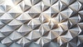 Abstract textured white geometric pattern a seamless array of interlocking triangular forms creating a modern, elegant, and Royalty Free Stock Photo