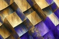 Abstract Textures in Blue and Gold with Geometric Patterns for Creative Design Projects Royalty Free Stock Photo