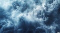 Abstract textures in shades of grey and blue reminiscent of stormy cloudy skies and billowing smoke