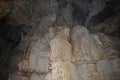 Abstract Textures and Shapes in Sedimentary Rocks in Limestone Caves - Baratang Island, Andaman Nicobar, India Royalty Free Stock Photo