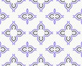 Abstract Thai style purple lines on white background seamless pattern.