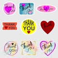 Thank you stickers label pack collection