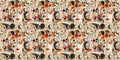 Abstract theme seamless pattern design