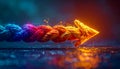Abstract Threads Illuminated Path Leading to Success and Future Royalty Free Stock Photo