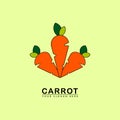 abstract three carrots logo icon