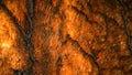 Abstract Three-dimensional Dark Orange Fiery Background. 3d Render Illustration