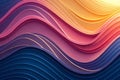 Dynamic 3D waves with smooth gradient colors creating an abstract background. Royalty Free Stock Photo