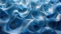 Abstract three-dimensional minimal blue texture, parametric pattern. Royalty Free Stock Photo