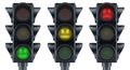 Abstract three traffic lights Royalty Free Stock Photo