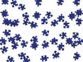 Abstract tickler jigsaw puzzle dark blue parts