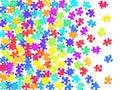 Abstract tickler jigsaw puzzle rainbow colors Royalty Free Stock Photo