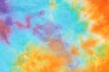 Abstract tie dye multicolor fabric cloth Boho pattern texture Royalty Free Stock Photo