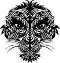 Abstract tiger face