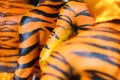 Abstract tiger stripes on human body