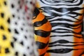 Abstract tiger stripes on human body