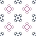 Abstract tileable background or texture in geometric ornamental style. Seamless design