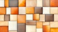 Abstract Tiled Mosaic Texture with Three Dimensional Square Blocks in Brown and Royalty Free Stock Photo