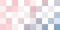 Abstract Tiled Surface Pattern, Squares Colored in Random Shades of Pink, Blue and White - Wide Scale Geometric Mosaic Texture Royalty Free Stock Photo