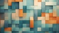 Abstract Tiled Wallpaper In Blue And Orange - Modern Interaction Design Royalty Free Stock Photo