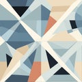 Abstract tiles with geometric shapes, subdued color palette, and minimalistic symmetry (tiled)