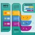 Abstract Timeline Infographic Template with Colorful Paper Art D