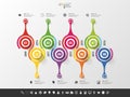 Abstract timeline infographic template. Vector illustration. Royalty Free Stock Photo