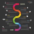 Abstract timeline infographic template. Vector