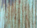 Abstract tin texture with rust and vertical lines. An old metal material texture for your design Royalty Free Stock Photo