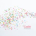 Abstract tiny confetti transparent background