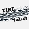 Abstract tire tracks print marks in grunge style