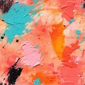 abstract tomato color painting with grunge texture