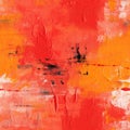 abstract tomato color painting with grunge texture