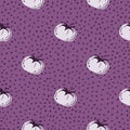 Abstract tomatoes seamless pattern on dots background. Tomato endless wallpaper