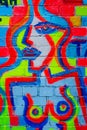 Abstract topless lady graffiti Royalty Free Stock Photo