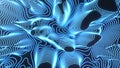Abstract topographic 3D map of dangerous mountain terrain. Neon contour lines on the map glow. Studying the geography of