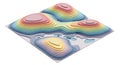 Abstract Topographic Map Contour Layers with Rainbow Gradient - Conceptual Data Visualization Royalty Free Stock Photo