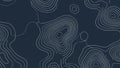 Abstract Topographic Map Contour Lines Pattern on Dark Blue Background Royalty Free Stock Photo