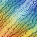 Abstract topographic pattern features undulating lines in various colors, ranging from Royalty Free Stock Photo