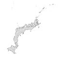 Abstract topographic style Japan map design