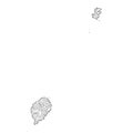 Abstract topographic style Sao Tome and Principe map design