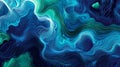 Abstract Topography of Blue Layers - Digital Ocean and Landscapes