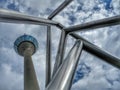 Abstract tower Rheinturm in DÃÂ¼sseldorf, city of Germany