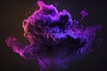 abstract toxic gas cloud with purple black background background decoration digital illustration