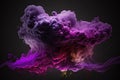 abstract toxic gas cloud with purple black background background decoration digital illustration