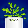 Abstract toxic vector color splash background