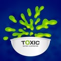 Abstract toxic vector color splash background