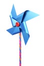 Abstract toy windmill isolated on white background. Royalty Free Stock Photo