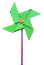 Abstract toy windmill isolated on white background. Royalty Free Stock Photo