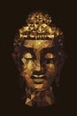 Abstract tradition head buddha polygon Royalty Free Stock Photo